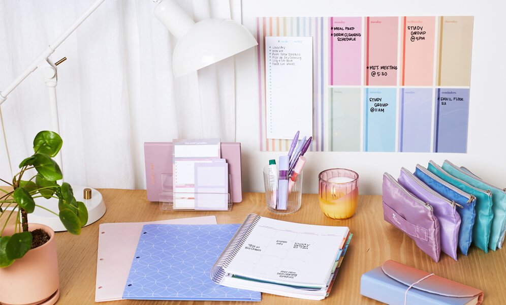 How To Organize Your Desk - colorful creative desk